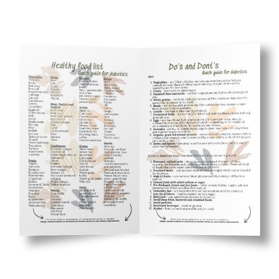 diabetic food list food chart shopping list diabetic diet etsy ireland