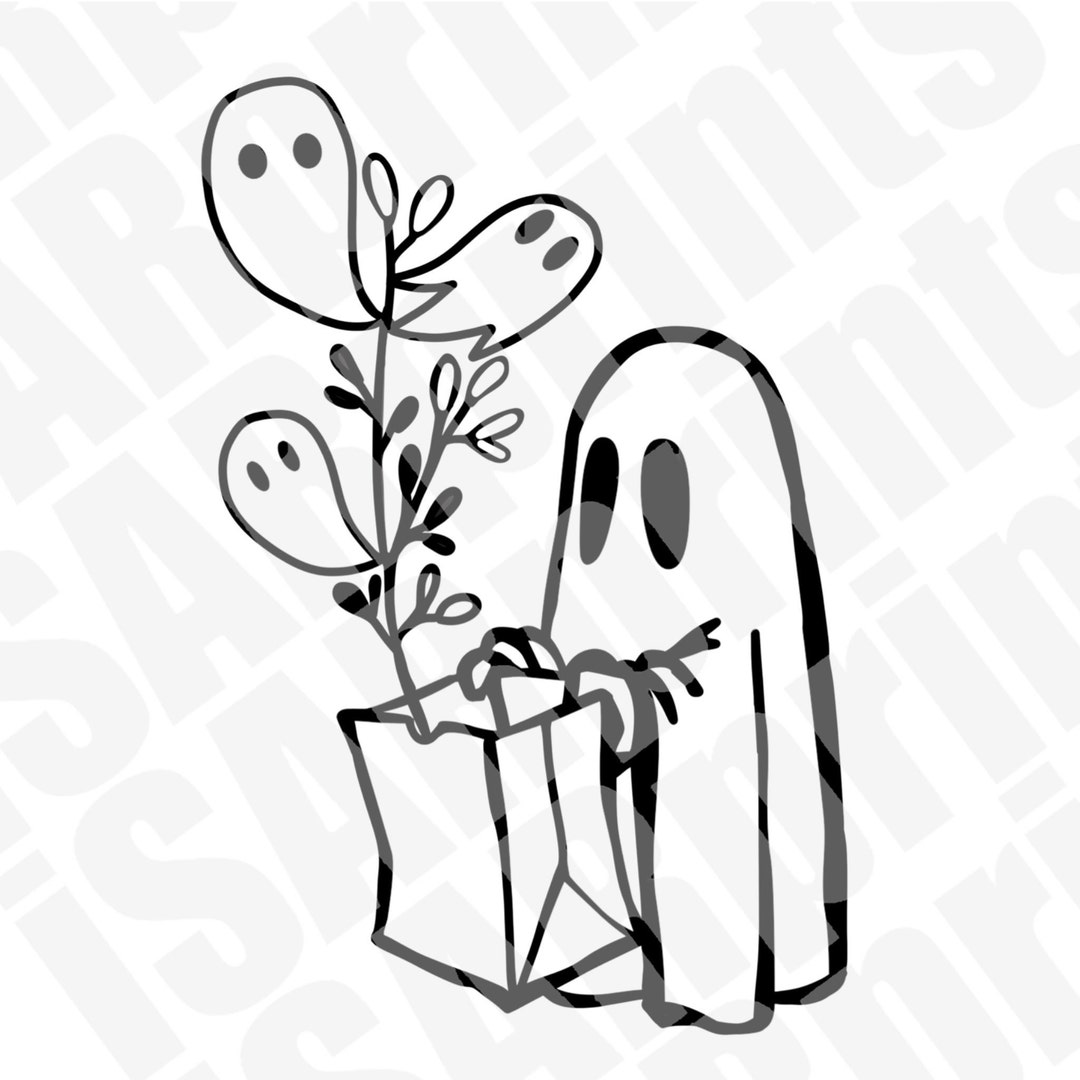 Floral Ghost Svg Halloween Svg Baby Ghosts and Mom Png - Etsy