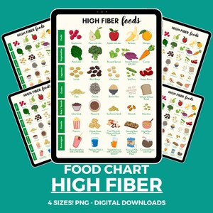 High Fiber Foods List, High Fiber Food Chart, Fiber Foods Guide, High Fiber Meal Plan, Fiber Nutrition List, Low Carb Dietary Fiber Sources