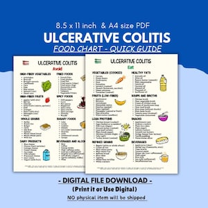 Tabla de alimentos para la colitis ulcerosa: Guía de dieta antiinflamatoria (PDF)