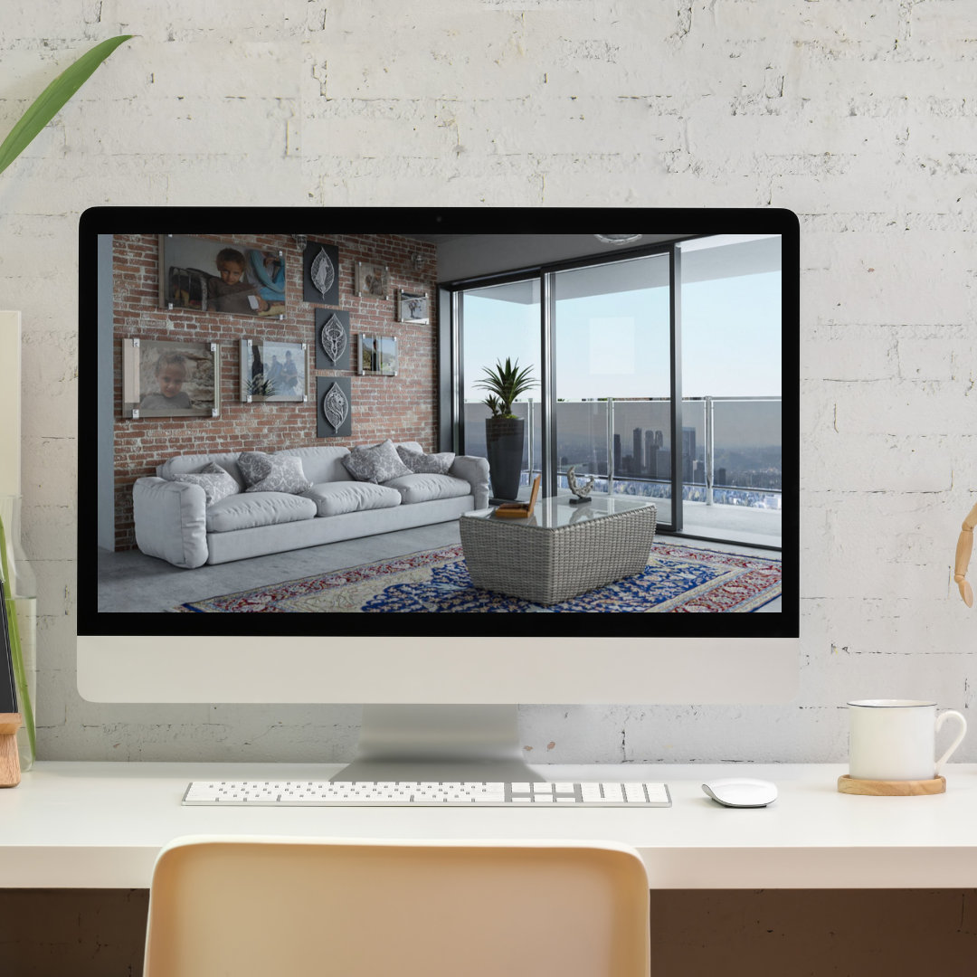 Zoom Background Living Room Apartment Room Background | Etsy