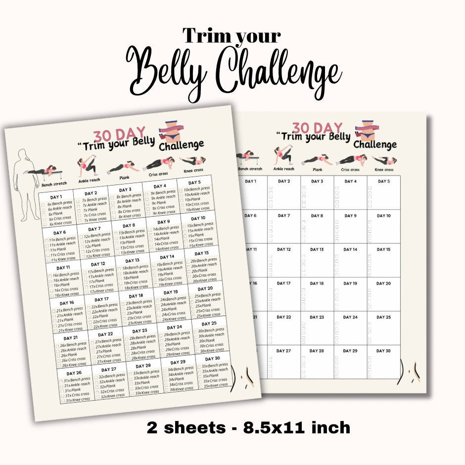 30 Day Ab Challenge To Lose Belly Fat