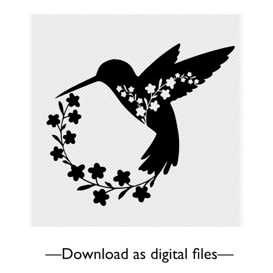 Hummingbird svg vector file Cricut Beautiful bird instant | Etsy