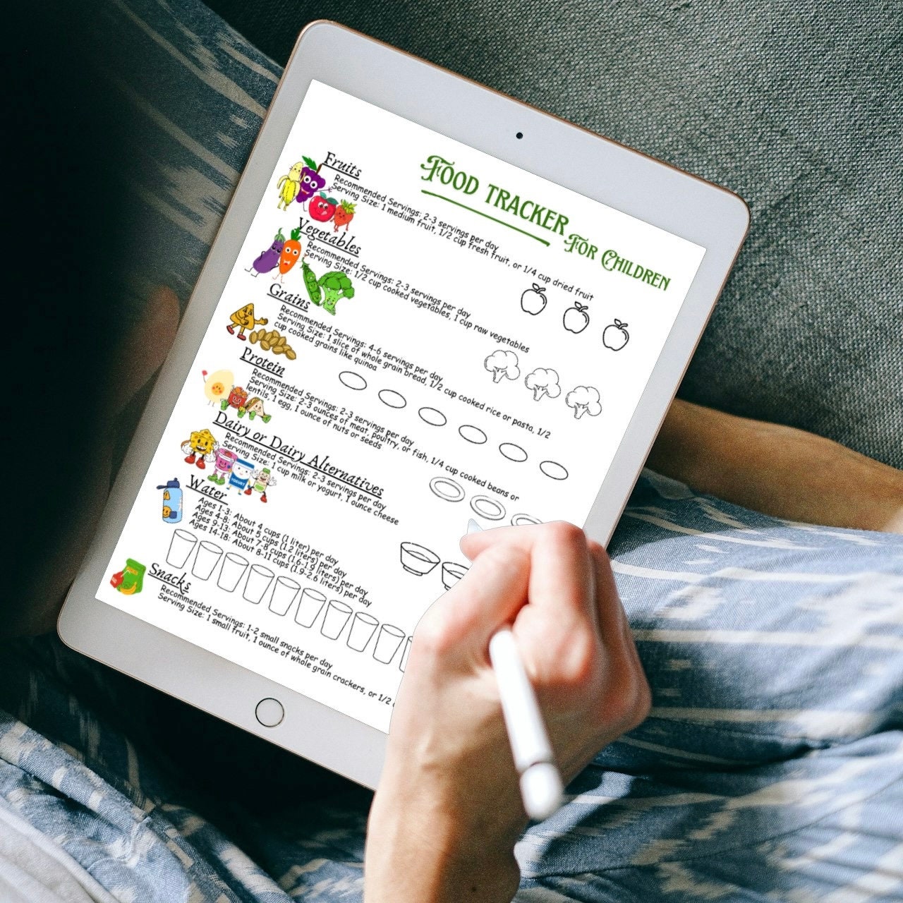 Printable Food Pyramid Tracker: Healthy Eating Chart (PDF) - Etsy