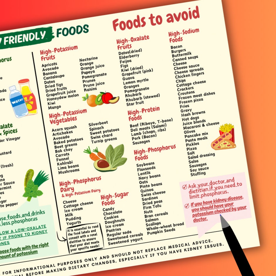 Kidney Friendly Food List, Kidney Awareness, Kidney Diet List, Low Potassium, Grocery List ...