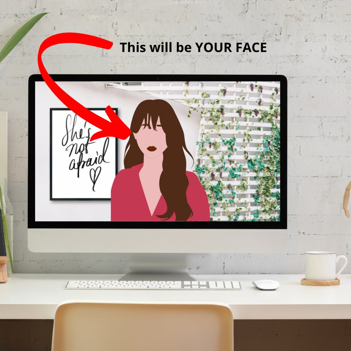 Zoom Background Wall Art Quote Backdrop Virtual Background Etsy