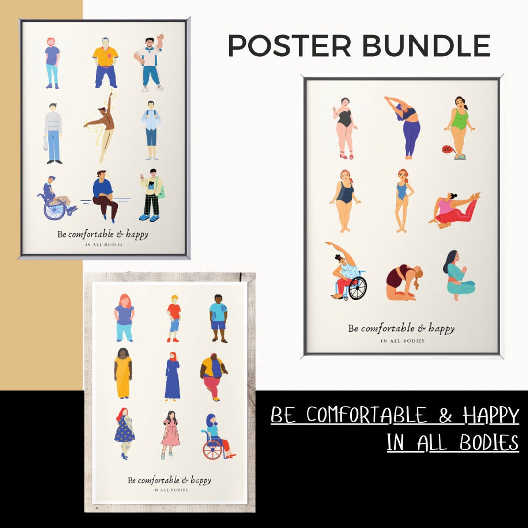 Body Positive Art Print Bundle: Therapy Office Decor (digital Download ...