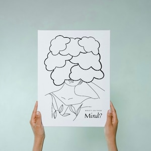 Werkblad kunsttherapie, werkblad groepstherapie, sjabloon geestelijke gezondheid, zelfzorgcadeau, werkbladen therapeut, waar je aan denkt pdf