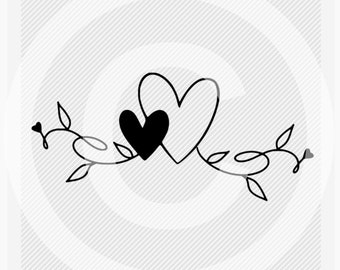 Heart Flourish Svg Cut File - Etsy