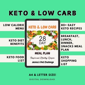 28-Day Keto Meal Plan: Low Carb Recipes & Tracker (PDF Download)