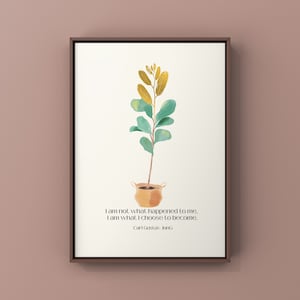 Carl Jung quote poster, Mental health print download, Therapist wall decor, Psychologist office, Mental health matters, Psychology art