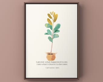 Carl Jung quote poster, Mental health print download, Therapist wall decor, Psychologist office, Mental health matters, Psychology art