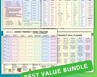 Kidney Disease Food List: Meal Plan, Tracker, Charts (PDF)