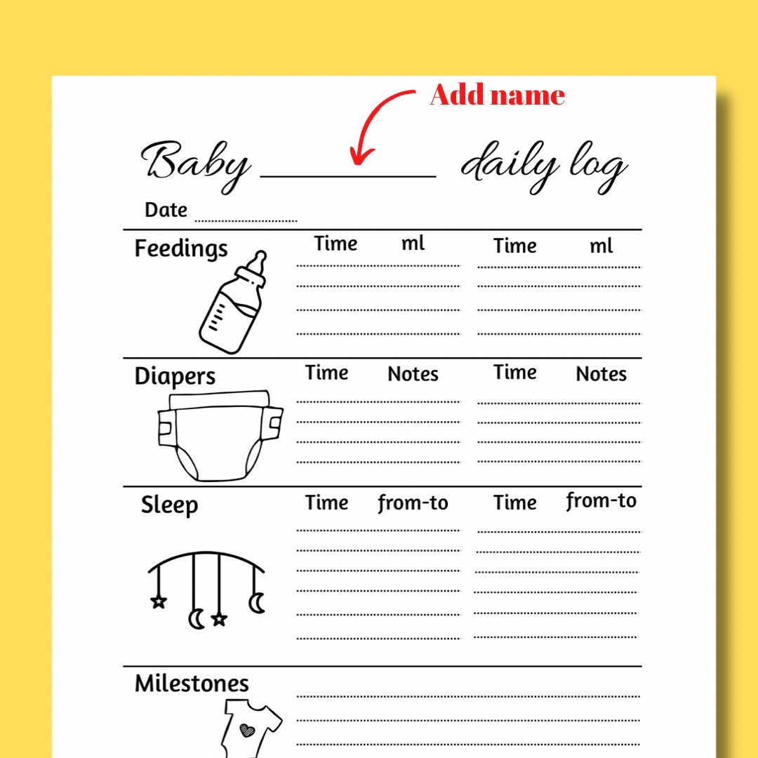 Infant Daily Log, Baby Daily Report, Newborn Baby Care Tracking Log, Babysitter Digital Templates Aid Reporting Sheet, Baby Life Organizer - Etsy infant-daily-log-baby-daily-report-newborn-baby-care-tracking-log-babysitter-digital-templates-aid-reporting-sheet-baby-life-organizer-etsy