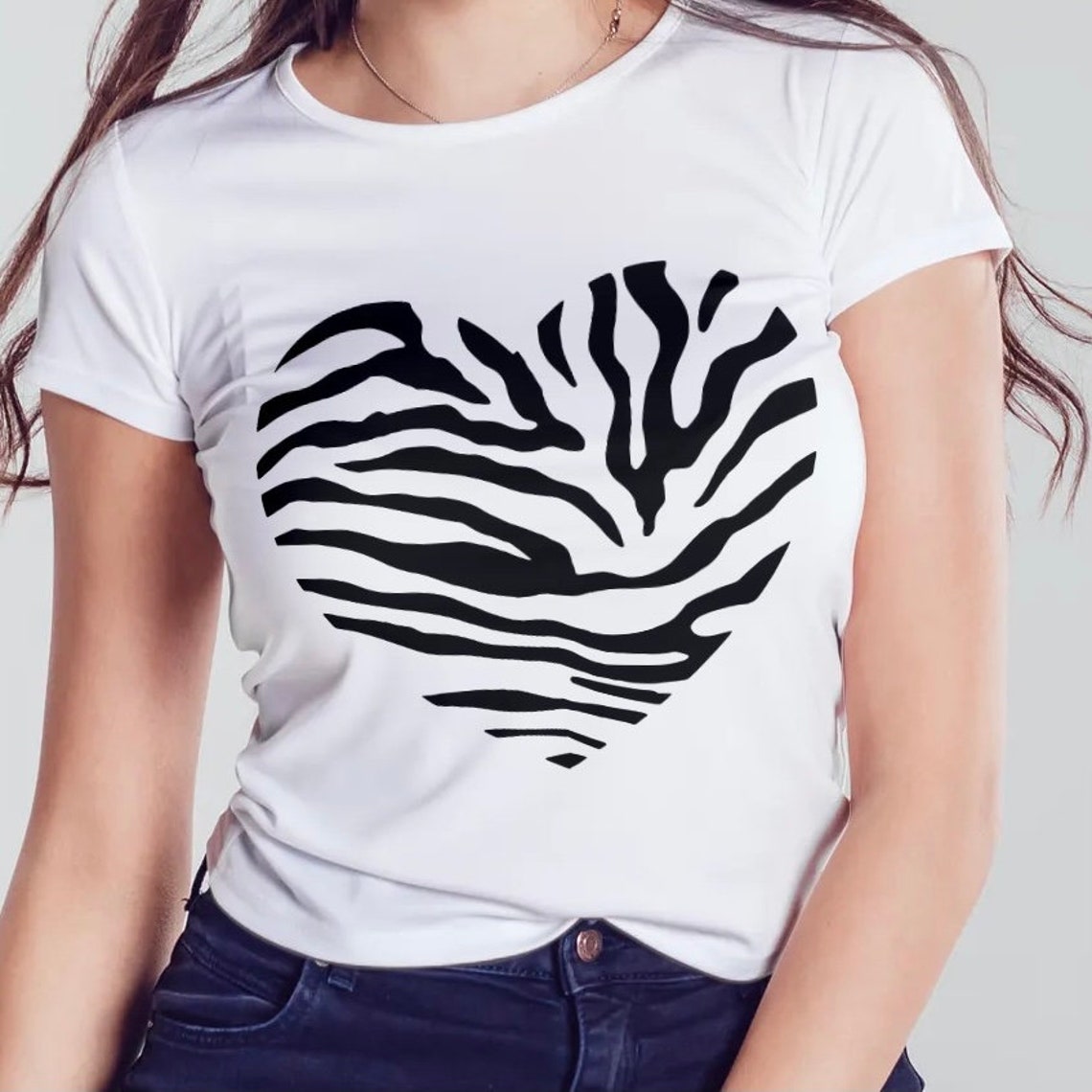 Download Zebra heart svg Zebra skin pattern svg vector file | Etsy