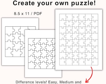 DIY Puzzle Worksheet: Custom Printable Jigsaw Design (PDF)