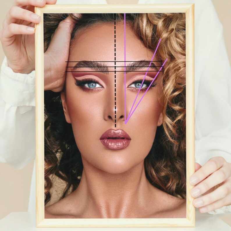 Brow Mapping Guide: Eyebrow Shaping Art Print (PNG Digital Download) - Etsy