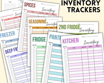 Kitchen Inventory Planner Printable: Pantry, Fridge, Freezer Organizer (A4 & Letter PDF)