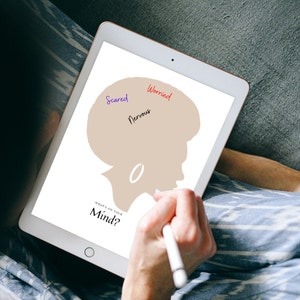 Feuille de travail d'art-thérapie, Feuille de travail de thérapie de groupe, Modèle de santé mentale, Cadeau pour prendre soin de soi, Feuilles de travail pour thérapeute, À quoi pensez-vous Pdf