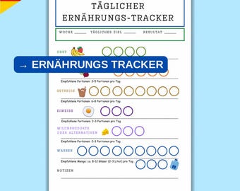 Printable Healthy Eating Tracker: Food Pyramid Nutrition Chart (Digital Download)