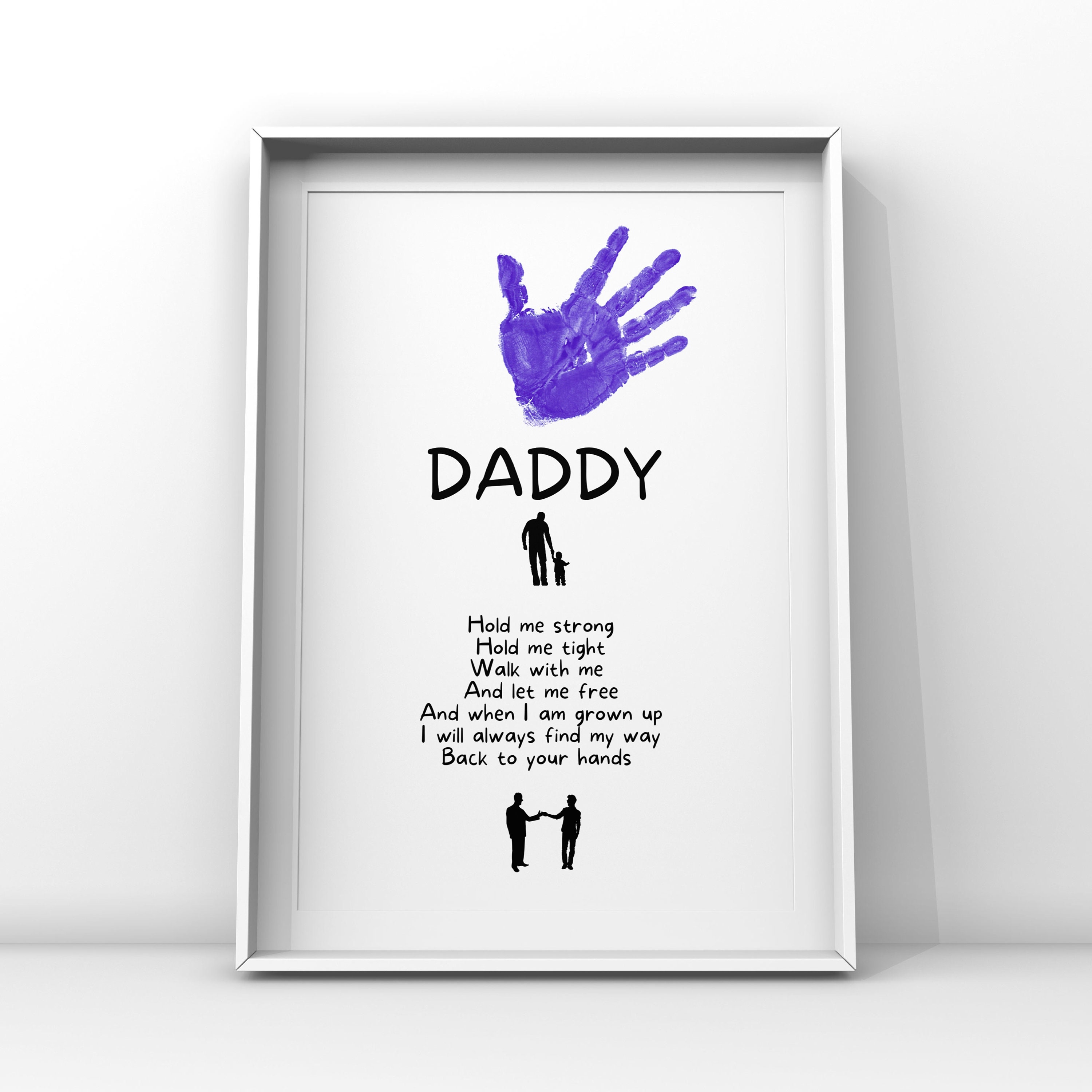 fathers day poem handprint printables handprint craft for etsy