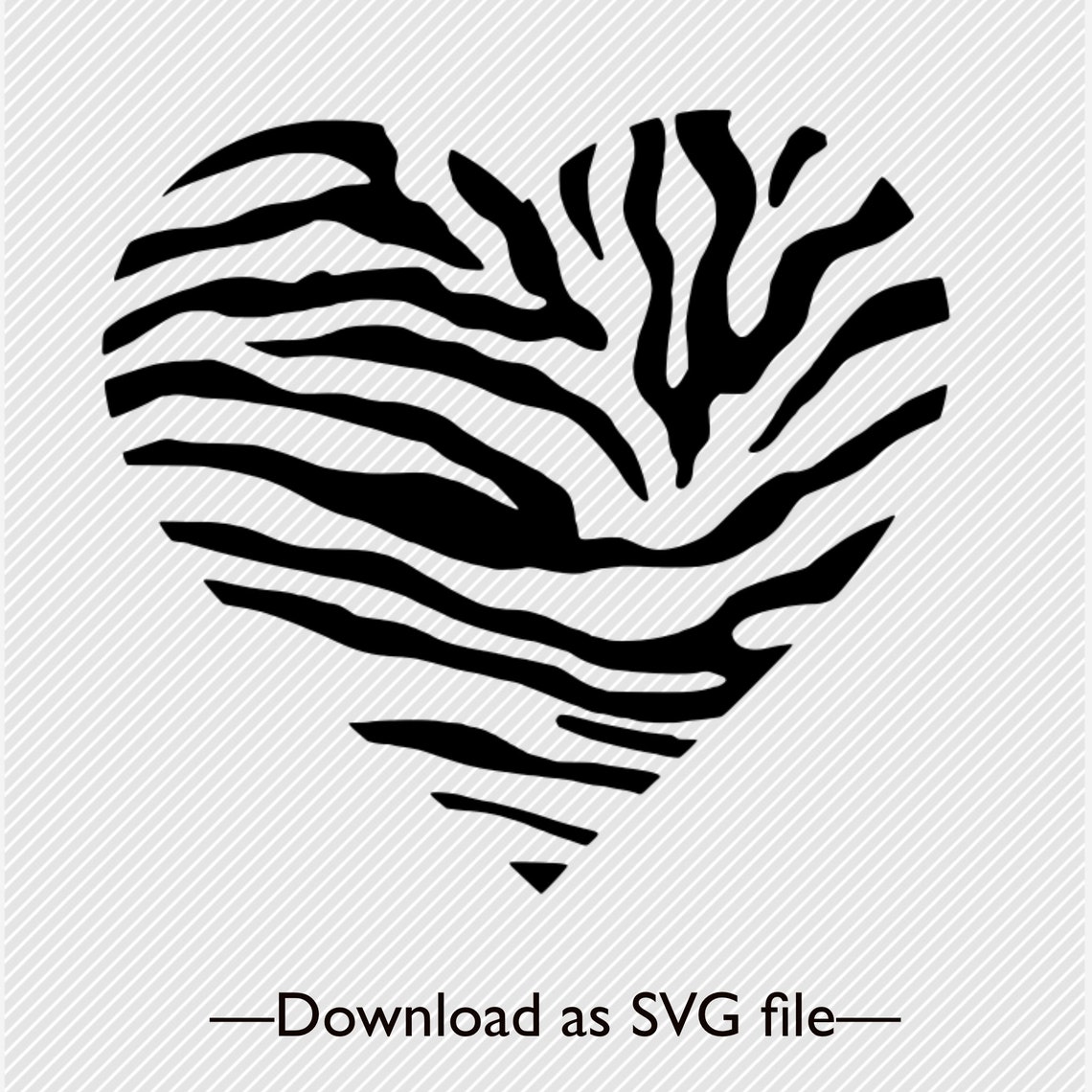 Download Zebra heart svg Zebra skin pattern svg vector file | Etsy