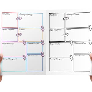Nursing Concept Map Template: Medication/Illness Study Aid (Digital Download, PDF/PNG A4/Letter Sizes)