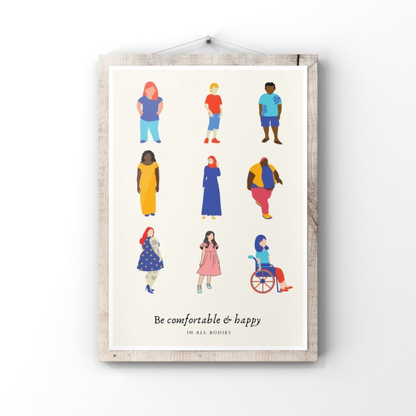 Lámina artística "Body Positive", Diversidad y Confianza (Descarga digital)