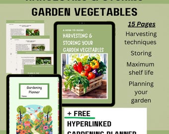 Gardening Planner Journal: Harvest & Store Vegetables Guide (PDF)