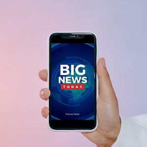 Video pregnancy announcement digital, Funny big news announcement, Unique announcement ideas, New mom announcement video with music sound