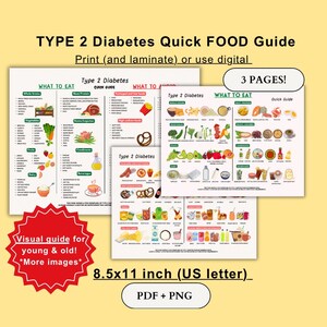 Elenco degli alimenti per il diabete, Guida rapida alla scheda dietetica, Educazione del paziente, Lista della spesa con tabella degli alimenti, Elenco della dieta per diabetici stampabili in pdf