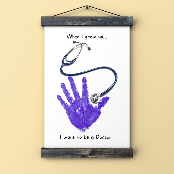 Handprint Art When I Grow up I Want to Be Print Doctor Etsy