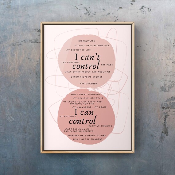 Things I Can Control Poster Printable Therapy Office Etsy