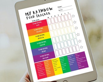 Eat the Rainbow Chart: Kids Nutrition Checklist (Digital Download)