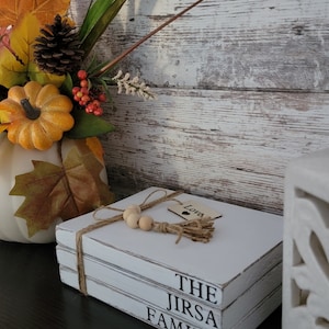 Custom Wooden Books // Personalized Name Decor // Personalized Wooden Books // Books With Names