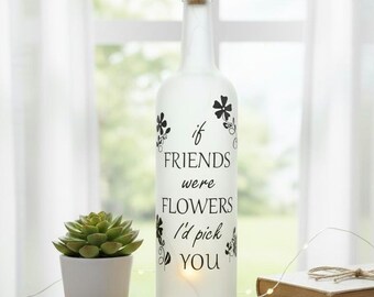 Personalized LED Wine Bottle, Friendship Gift