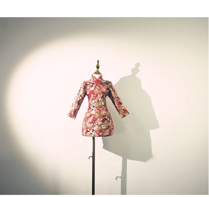 For Girls Kids Cheongsam Flower Girls Dress Chinese Vintage Qipao Dress Chinese Style Dress Princess Dress Handmade Girls Cheongsam