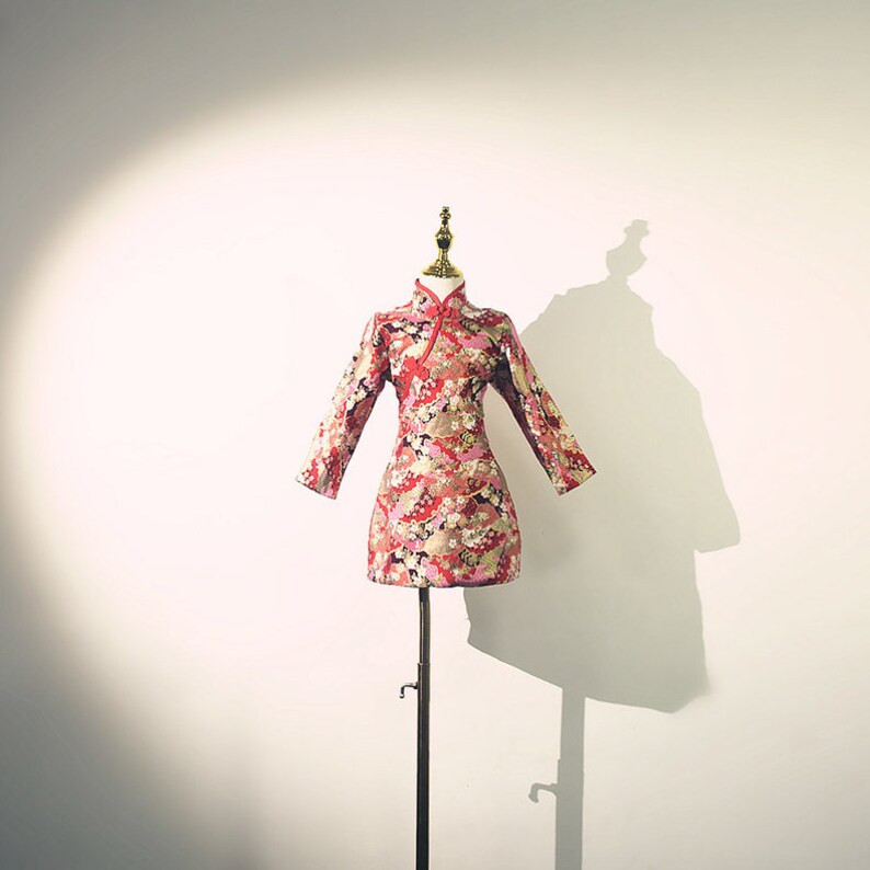 For Girls Kids Cheongsam Flower Girls Dress Chinese Vintage Qipao Dress Chinese Style Dress Princess Dress Handmade Girls Cheongsam