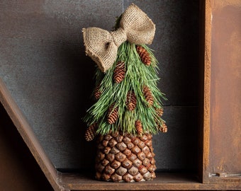 Natural Pine Cone Christmas Tree | Unique Decorative Christmas Tree | Christmas Table Centrepiece | Unique Pinecone Christmas decorations