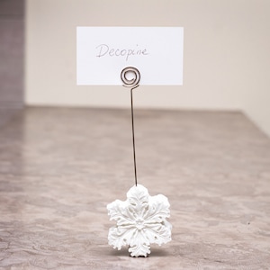 Porta biglietto di Natale, segnaposto natalizio, decorazioni per la tavola di Natale, decorazioni fiocchi di neve, decorazioni per la tavola in cemento, set da tavola di Natale