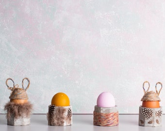 Easter Egg Holder | Handmade Egg Cups | Cement Candleholder | Rustic Home Decor |  Easter Table Decor | Easter Egg Decorations | Easter Gift