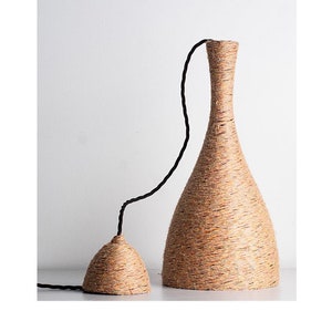 Handmade Jute Pendant Light| Rustic Lamp Shade| Retro Pendant Lamp| Vintage Home Decor | Cottage Home Decor | Unique Lamp Shade | Jute Twine