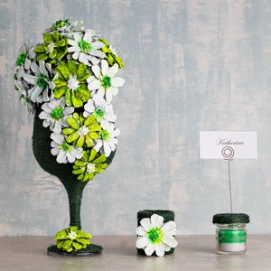 Ramo de piña natural, Decoración hecha a mano para la cena, Ramo fresco de primavera, Servilleteros de Pascua, Decoración de la mesa de boda, Decoración ecológica de Pascua