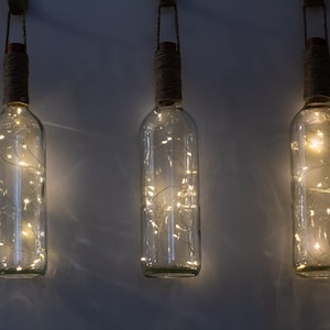 Christmas lights, wall hanging, string light decoration, wedding decor, hanging glass  bottle light