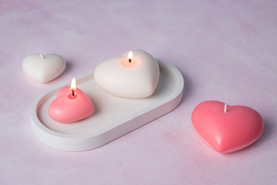 Valentine's Candles, Heart Cadles, Soy Candles, Valentine's Gift Candle,  Love Candle, 3d Heart Candle, Wedding Candle 