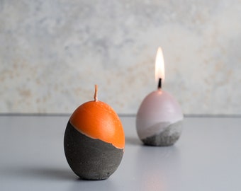 Concrete Easter Candle | Easter Egg Candles | Egg Shaped Candle | Easter Decor | Easter Table Decoration |  Soy Wax Candle | Concrete Decor