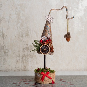 Jute Christmas tree, small Christmas tree, mini Christmas tree, Christmas table decor, Shelf Christmas decor, handmade Christmas table decor
