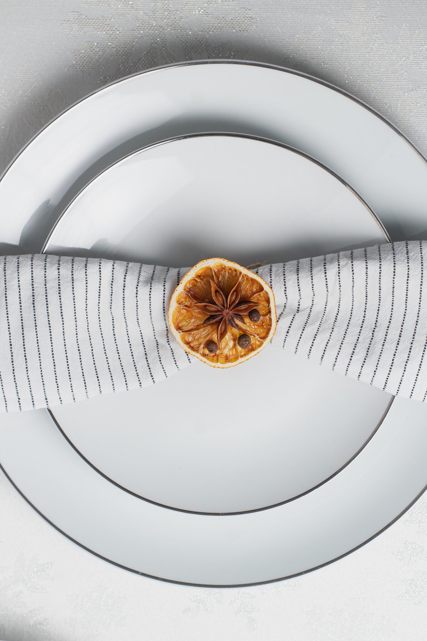 Dried Orange Napkin Rings Christmas Table Decor Natural Etsy