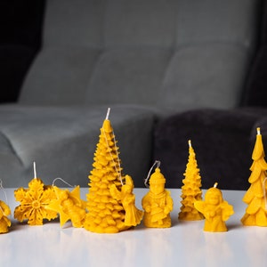 Natural beeswax Christmas candles, Organic candle for Christmas decorating, Christmas table decorations, Christmas table decor, home gifts