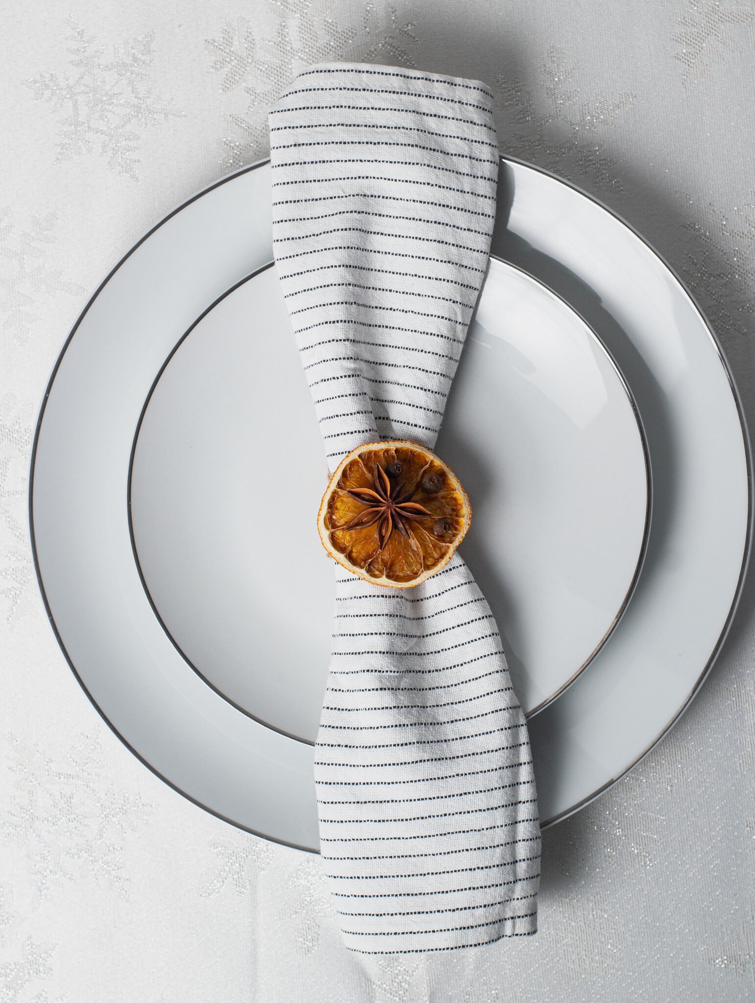 Dried Orange Napkin Rings Christmas Table Decor Natural Etsy